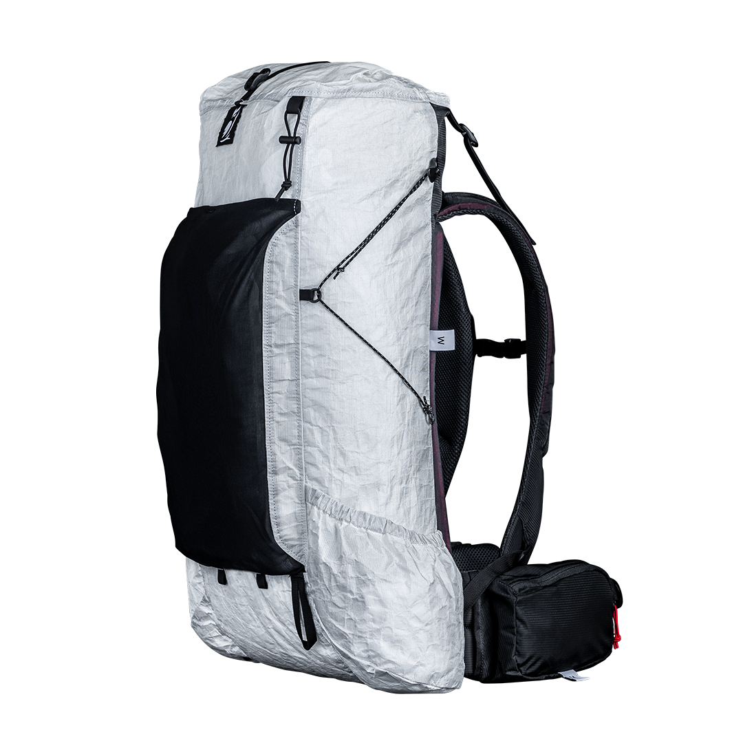 Angled front view of CS40 Ultra backpack on a plain background