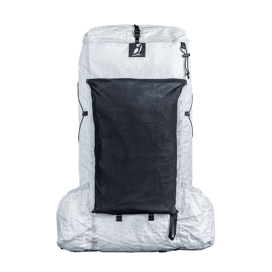 front view of ultralight backpack for hiking