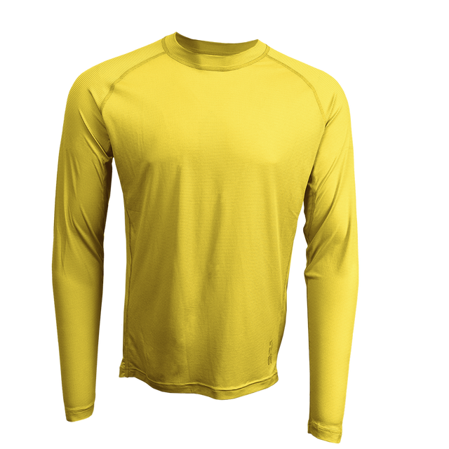Long-sleeve athletic shirt on a white background