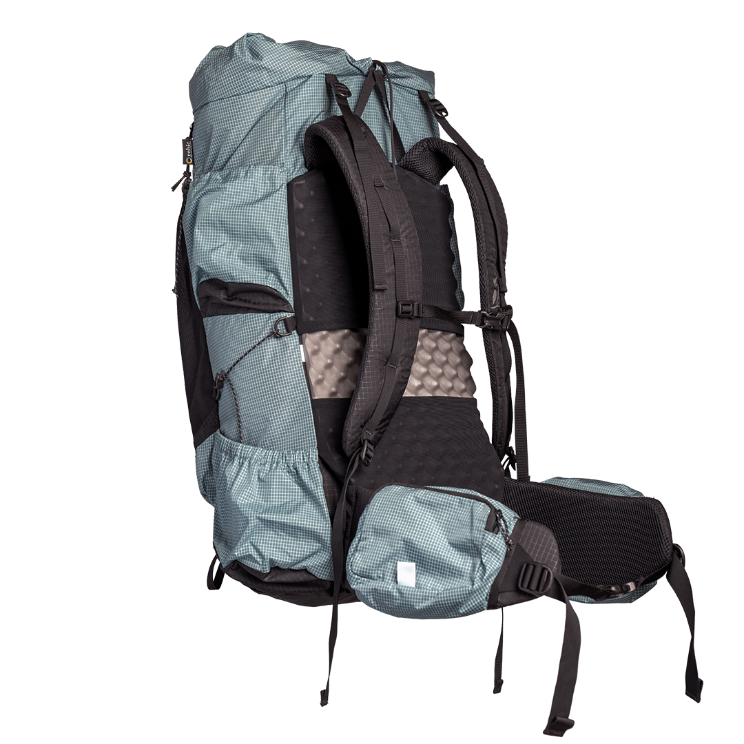 Shadowlight Ultralight Backpack showcasing its shoulder strap harness system & removable back panel