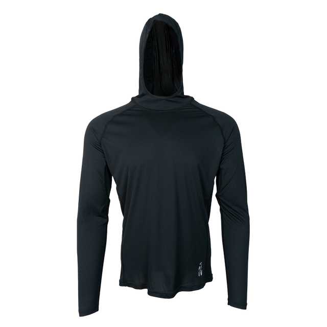 Black Altitude Sun Hoodie front view. Hoodie only.