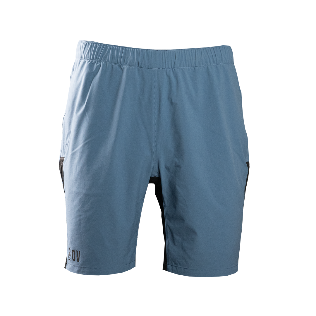 front view of trail shorts for hiking & running