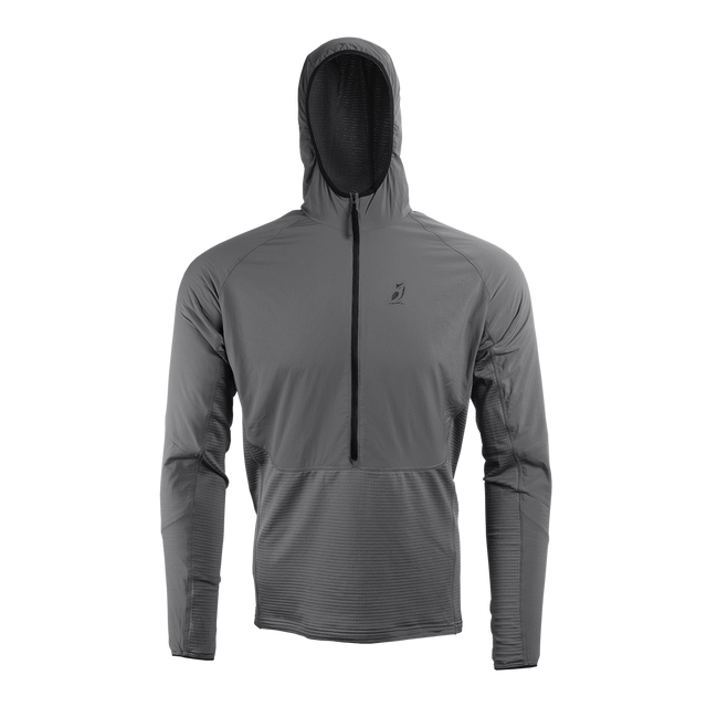 front view of men's fleece hoodie