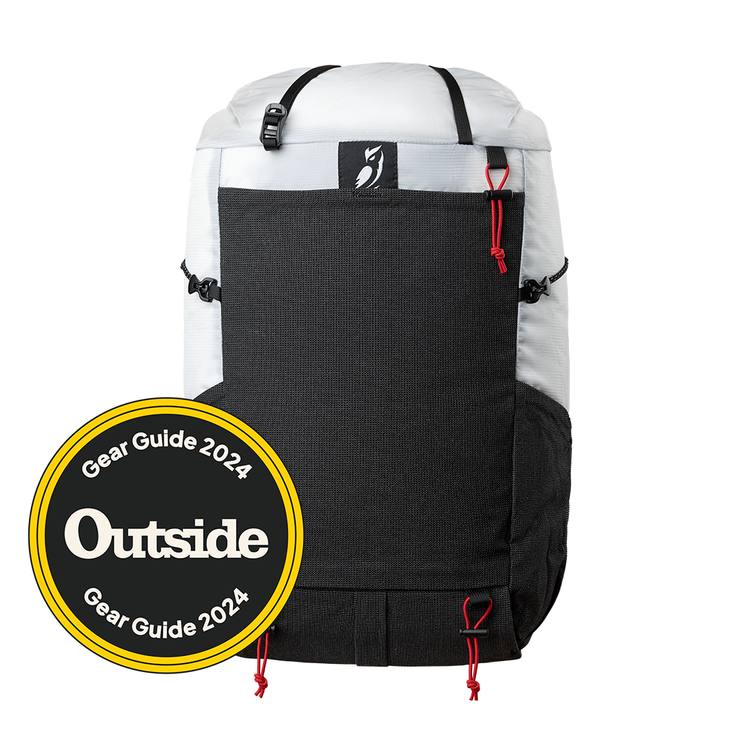 Skyline 30 Fastpack backpack with a visible brand logo on a plain background with an Outside Gear Guide award badge.
