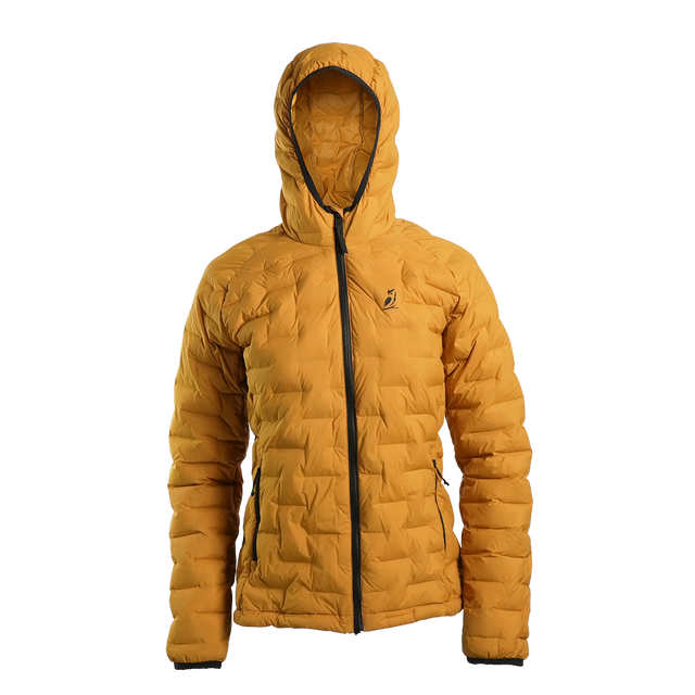 Outdoor Vitals Women’s Zulu Down Jacket – front view emphasizing technical down warmth for ultralight backpacking.