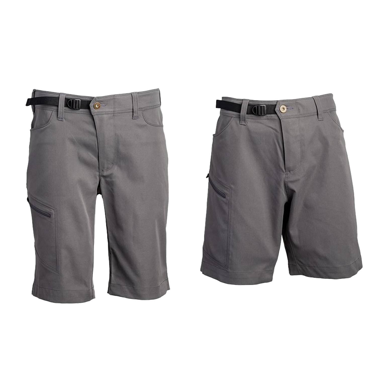Front view of both men's and women's backpacking shorts