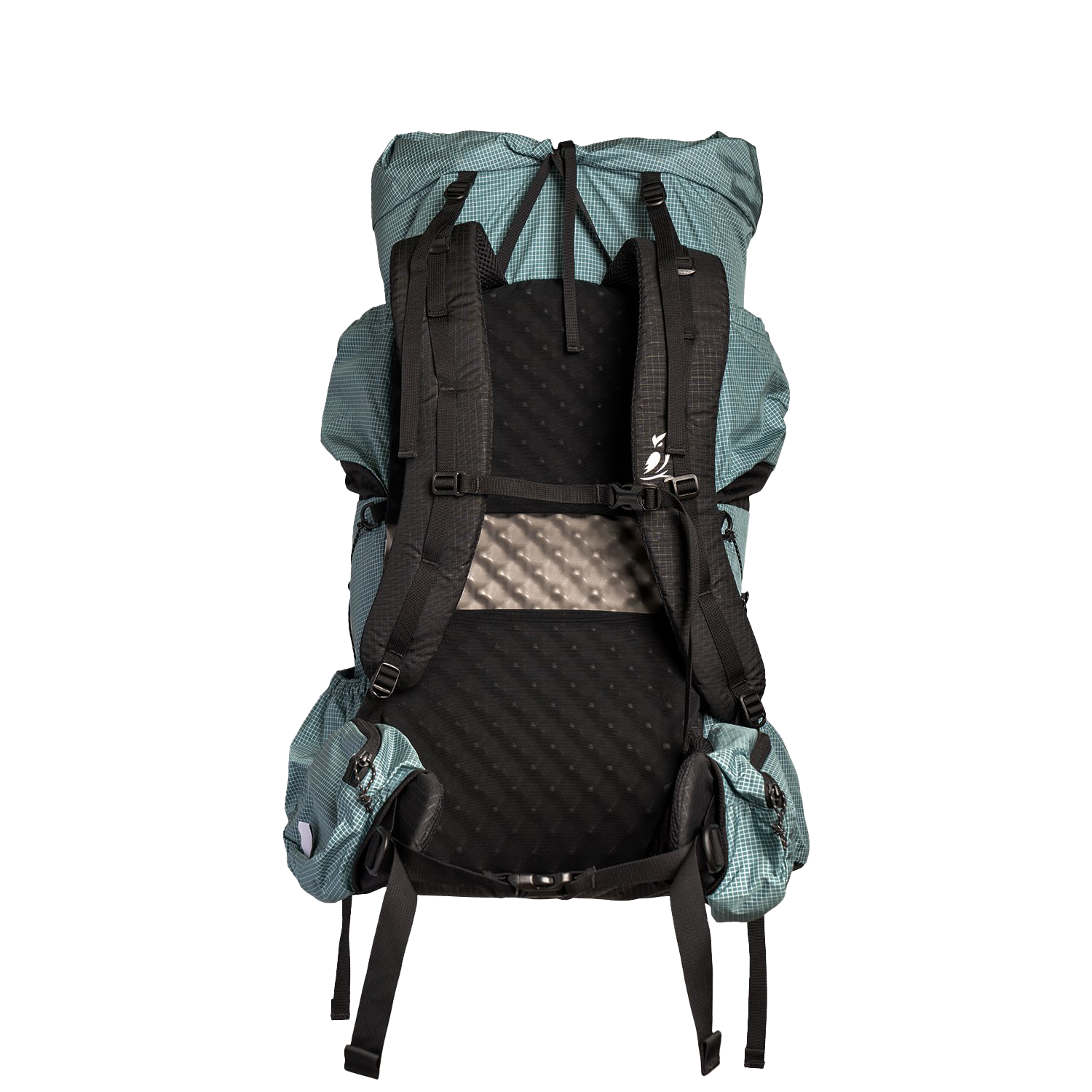 Rear angle of the Shadowlight Ultralight Backpack showing adjustable straps