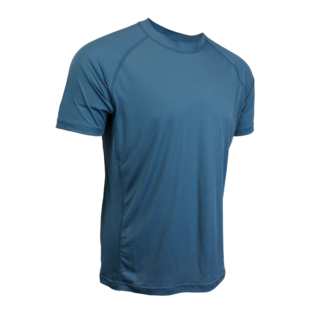 Athletic shirt on a white background 45 degree front right view