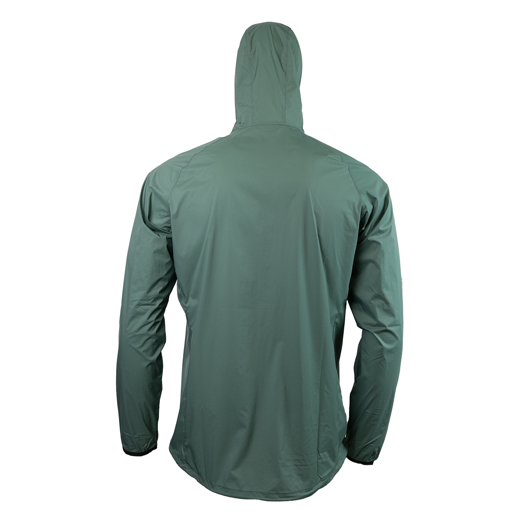 rear view of ultralight windbreaker jacket - no background