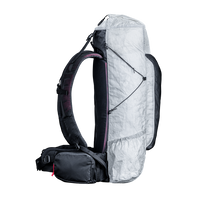 side view of ultralight backpack for thru hiking & backpacking