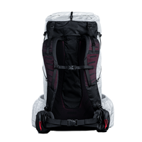 Rear view of CS40 Ultra backpack with a visible brand logo on a plain background