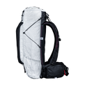 Side view of CS40 Ultra backpack on a plain background