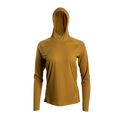 Ultralight synthetic hoodie with a hood, displaying true flat-lock seams and a minimal clean collar.