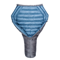 A StormLoft Down TopQuilt, designed for use as a backpacking top quilt to insulate against cold drafts.