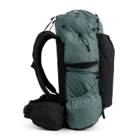 shadowlight backpack side facing arctic blue