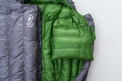 close view of pillow style draft collar in sleeping bag