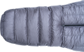 top view of footbox & horizontal baffles on down sleeping bag