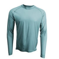 Long-sleeve athletic shirt on a white background