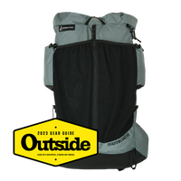 Shadowlight Carbon 60 backpack with a visible brand logo on a plain background with an Outside Gear Guide award badge.