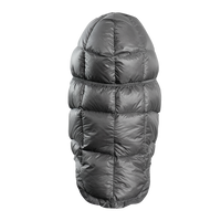 Back view of Outdoor Vitals down insulated ultralight balaclava. 