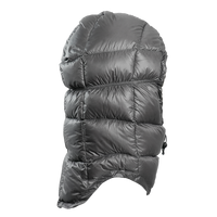 Rear view of Outdoor Vitals down insulated ultralight balaclava.