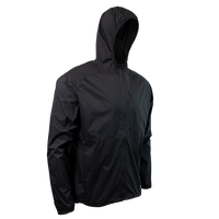 45 degree front right side view of windbreaker jacket for backpacking