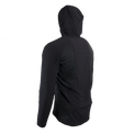 side rear view of men's fleece mid layer hoodie