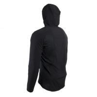 side rear view of men's fleece mid layer hoodie