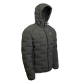Outdoor Vitals Vantage Alpine Down Jacket – angled front view with hood, ultralight backpacking puffy