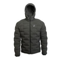Outdoor Vitals Vantage Alpine Down Jacket – straight front view with hood, alpine-ready ultralight insulation
