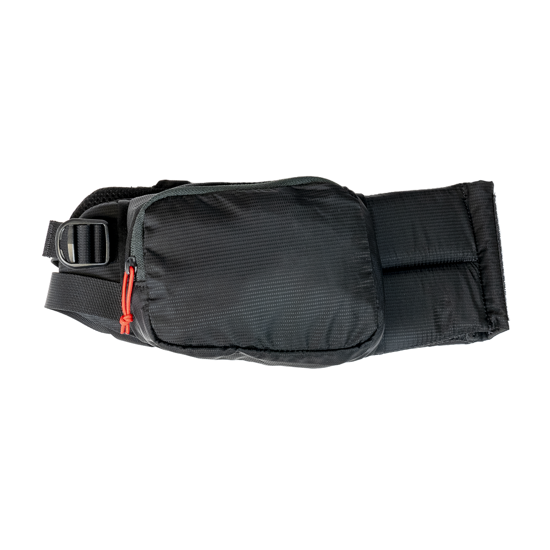 Product shot showing the detachable hip belt pockets of the Outdoor Vitals CS40 Ultra Backpack