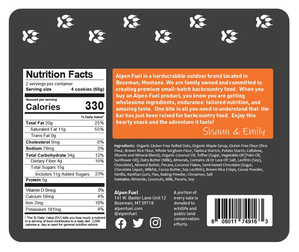 Angry Pika (formerly Alpen Fuel) Trail Cookies