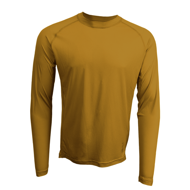 Long-sleeve athletic shirt on a white background