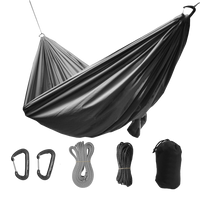 Outdoor Vitals Ultralight Complete Hammock System laid out showing the main hammock, suspension straps, ridgeline, carabiners, and stuff sack.