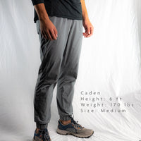Model Caden wearing Outdoor Vitals Skyline Trail Joggers in size Small.