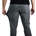 rear view of men's Skyline Trial Joggers being stretched
