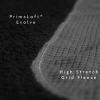 close view of different fleece fabrics used in mid layer hoodie for backpacking
