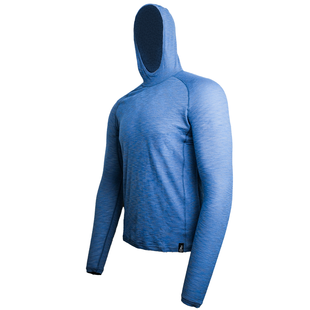 Angled front view of Tern Ultralight Merino Wool Hoodie