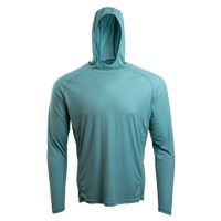 Turquoise Altitude Sun Hoodie front view. Hoodie only.