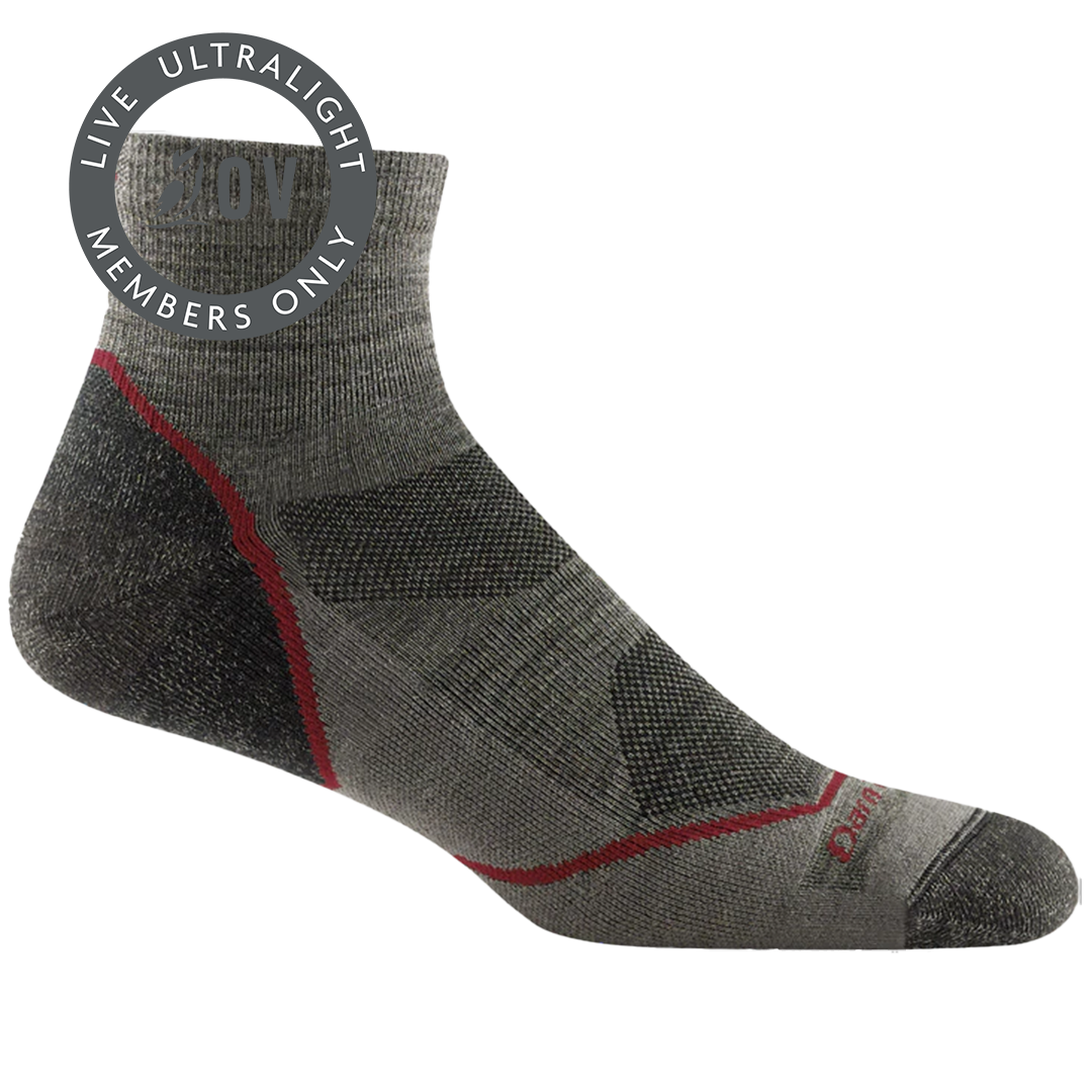 Men's Darn Tough Light Hiker 1/4 Lightweight Hiking Socks