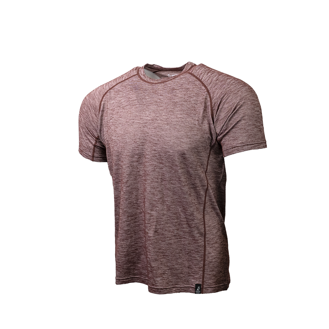Angled front view of Outdoor Vitals Tern Ultralight Merino Wool Tee