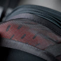 Macro detail of ripstop fabric and stitching on the Outdoor Vitals Skyline 30 Fastpack.