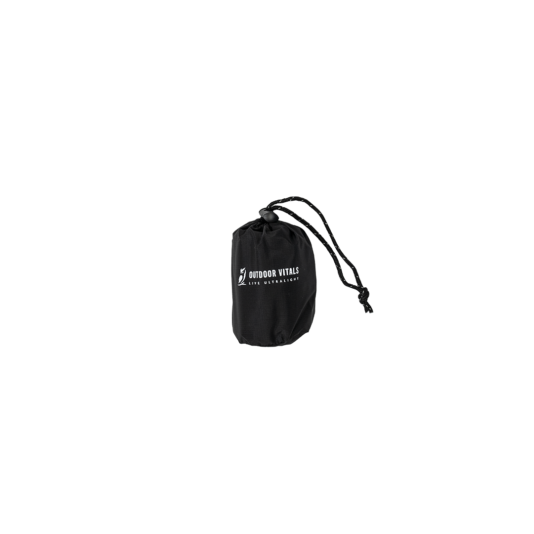 front view of compact ultralight pillow for backpacking