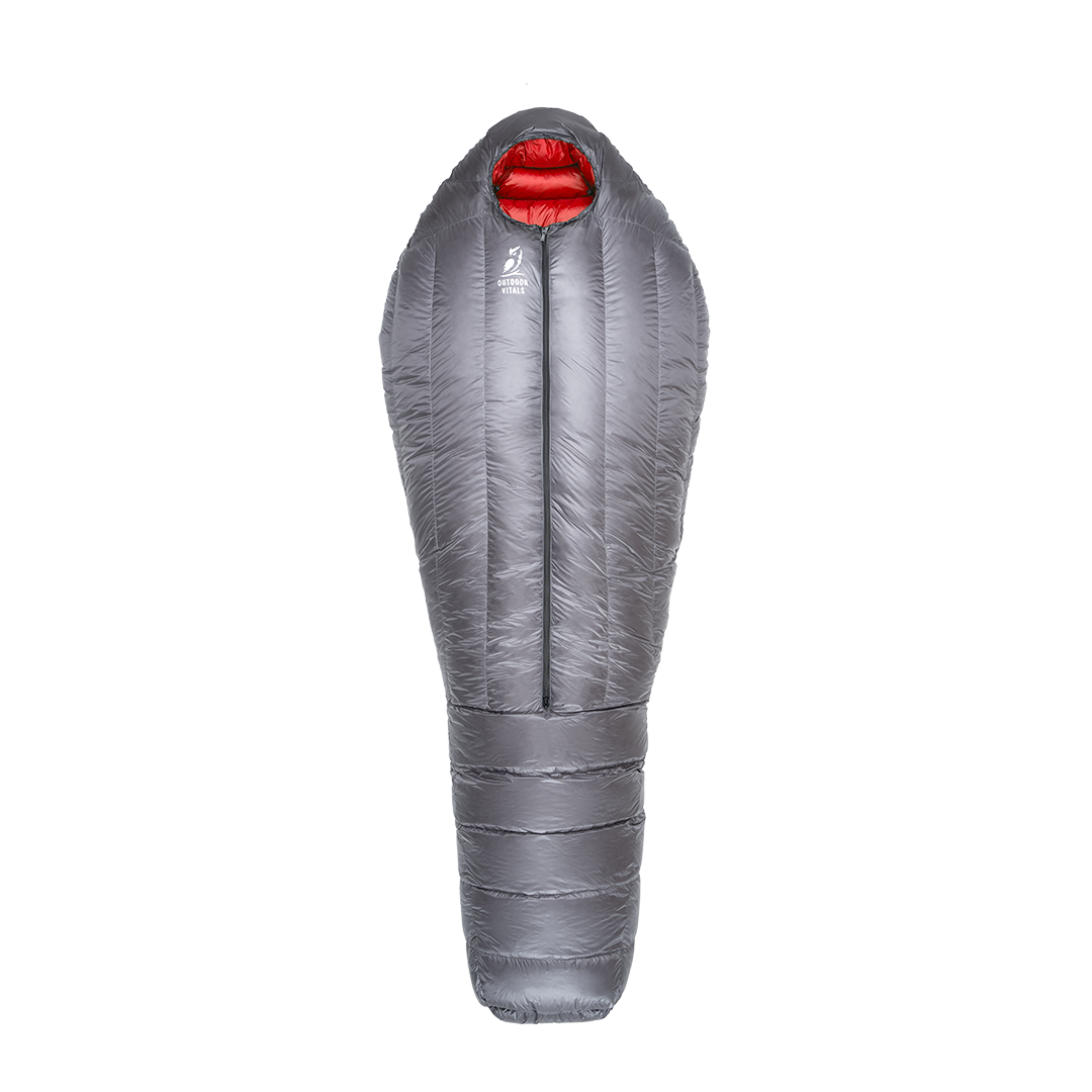 front view of 30 degree ultralight down sleeping bag