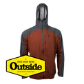 Outdoor Vitals Tushar Rain Jacket with an Outside Magazine 2023 Gear Guide badge