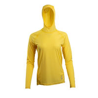 Ultralight synthetic hoodie with a hood, displaying true flat-lock seams and a minimal clean collar.