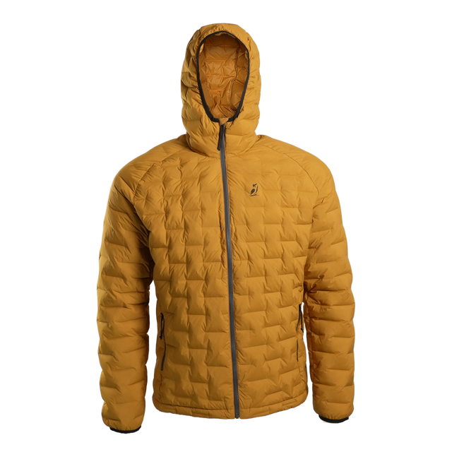 Front view of Outdoor Vitals Zulu Down Jacket highlighting ExpeDry™ down and wind-resistant Zero Stitch™ shell.