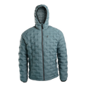 Front view of Outdoor Vitals Zulu Down Jacket displaying minimalist ultralight construction and zippered hand pockets.