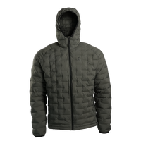 Front view of Outdoor Vitals Zulu Down Jacket featuring performance baffling and technical alpine-ready warmth.