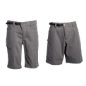 Front view of both men's and women's backpacking shorts